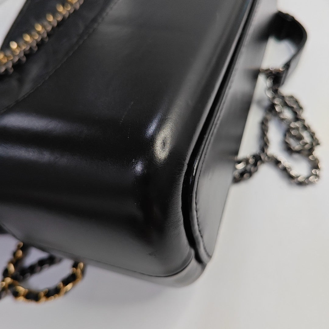 GABRIELLE Medium Quilted Lambskin Black