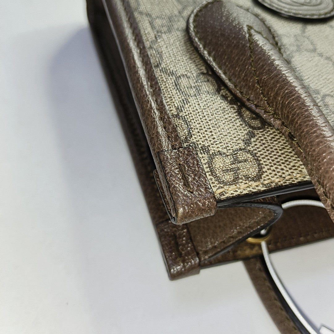 Retro Mini Monogram Coated Canvas Beige