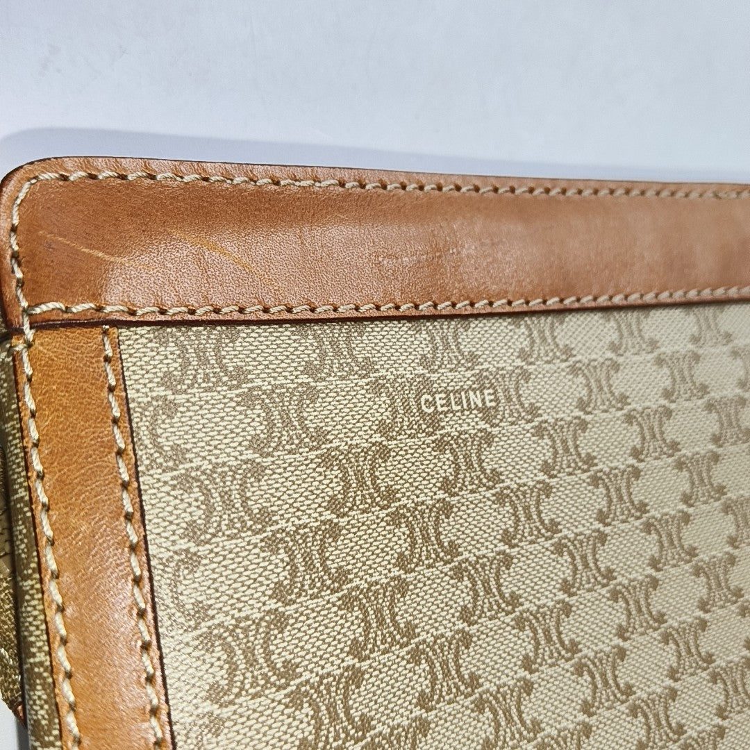 MACADAM CLUTCHES Coated Canvas Beige