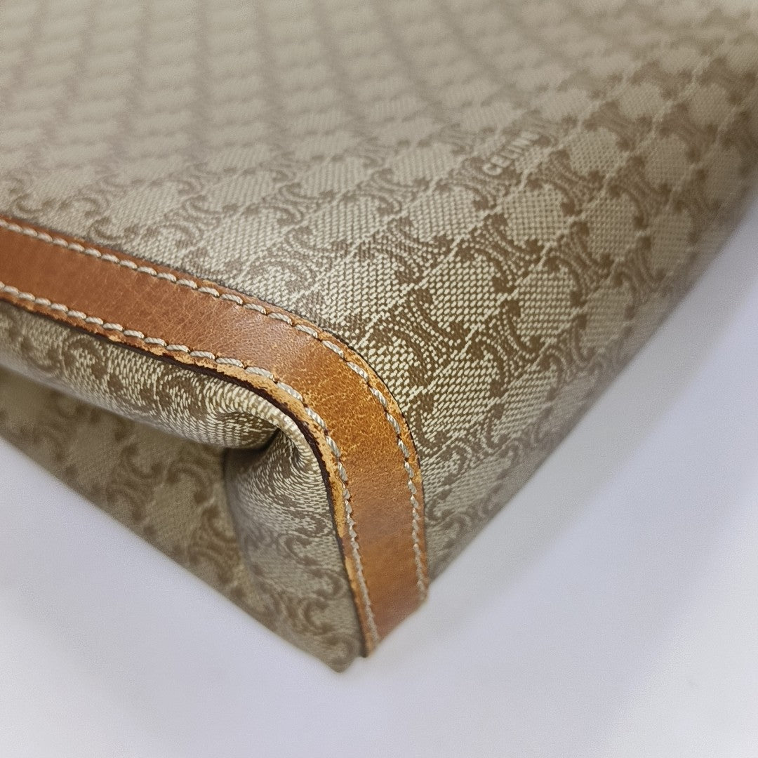 MACADAM CLUTCHES Coated Canvas Beige