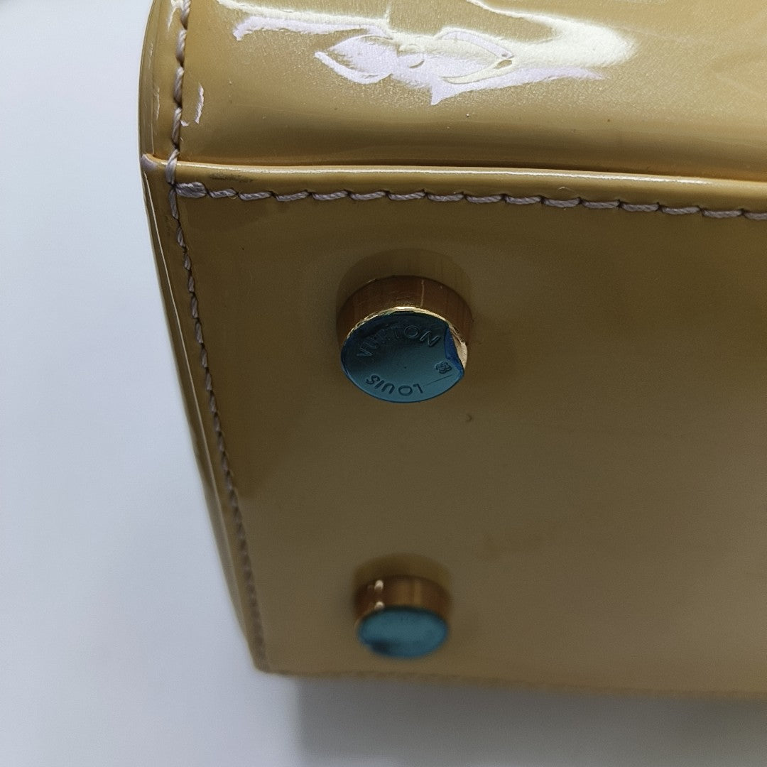 BREA MM Monogram Patent Leather Yellow