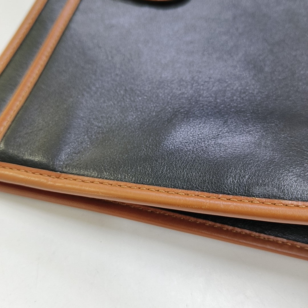 MACADAM CLUTCHES Coated Canvas Black