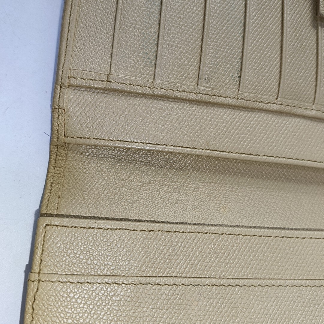 Grained Calfskin Wallet Yellow