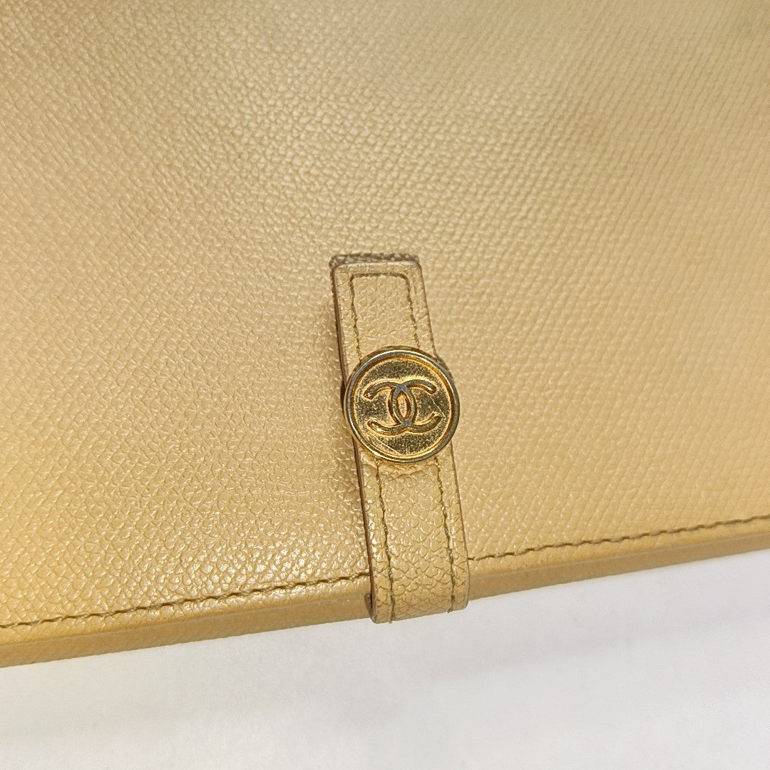 Grained Calfskin Wallet Yellow