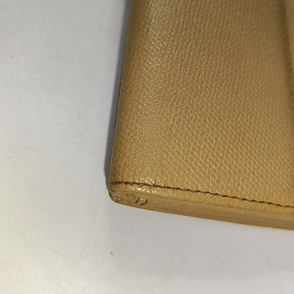 Grained Calfskin Wallet Yellow