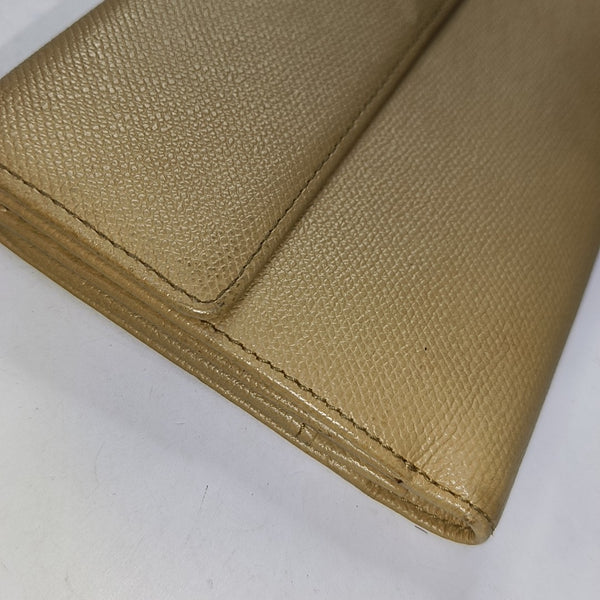 Grained Calfskin Wallet Yellow