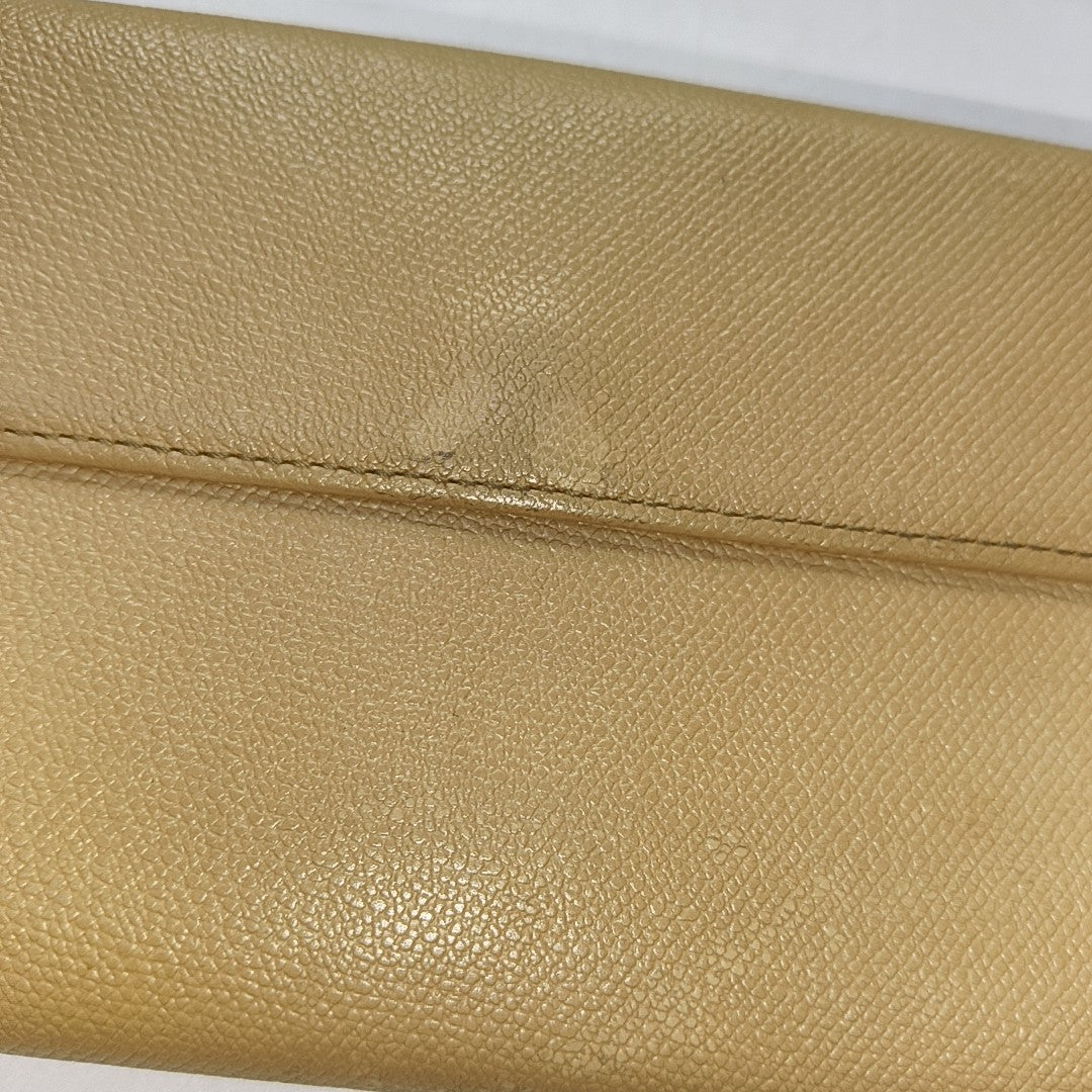 Grained Calfskin Wallet Yellow