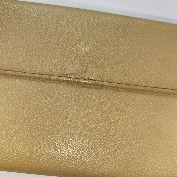 Grained Calfskin Wallet Yellow