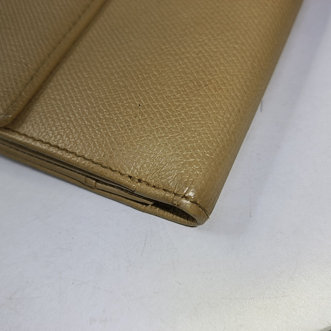 Grained Calfskin Wallet Yellow