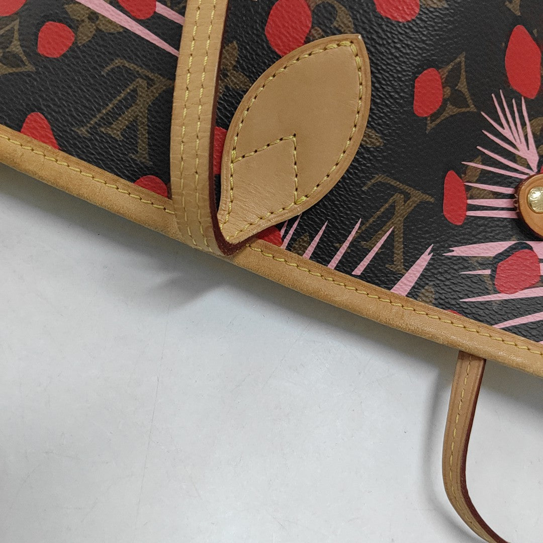 NEVERFULL MM Monogram Coated Canvas Brown