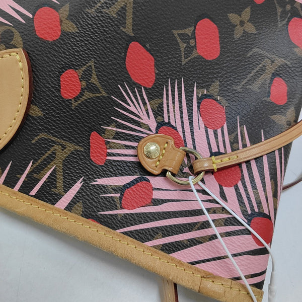 NEVERFULL MM Monogram Coated Canvas Brown