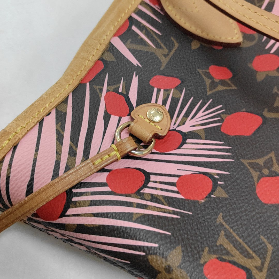 NEVERFULL MM Monogram Coated Canvas Brown