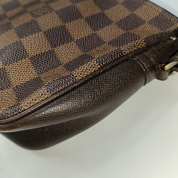 TROUSSE MAKE UP Damier Ebene Coated Canvas Brown