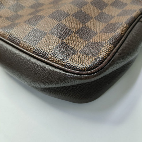TROUSSE MAKE UP Damier Ebene Coated Canvas Brown