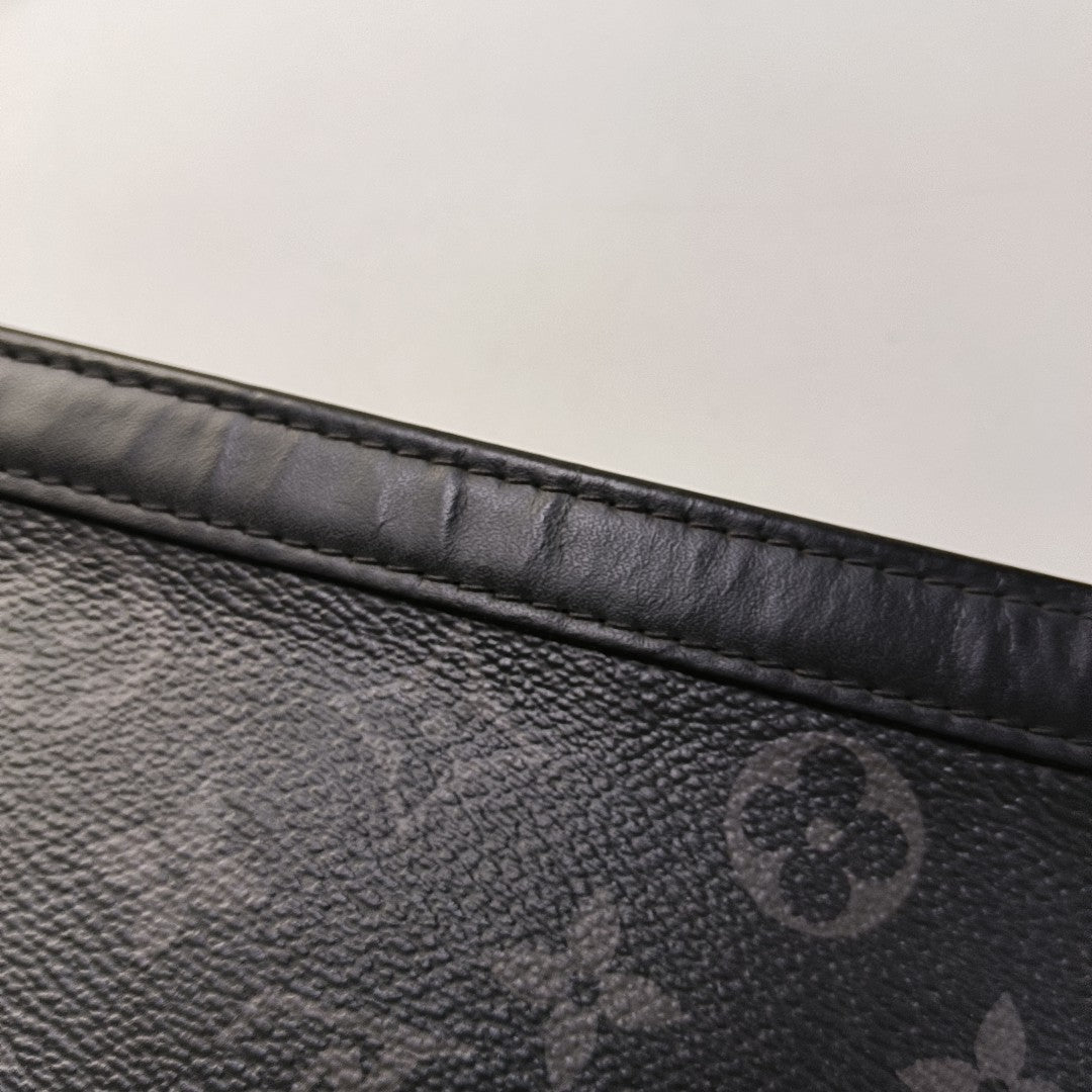 Pochette Voyag MM Monogram Coated Canvas Black
