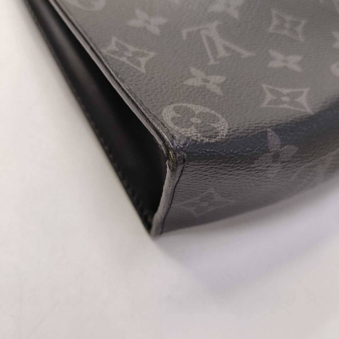 Pochette Voyag MM Monogram Coated Canvas Black