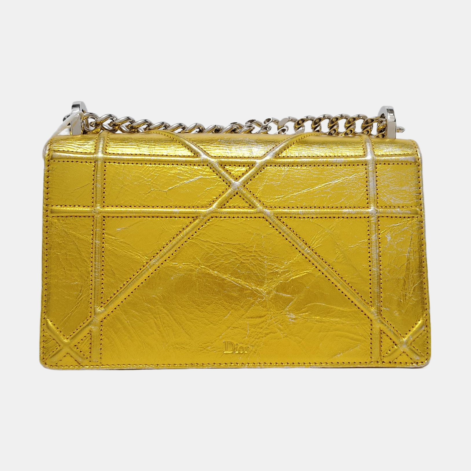 Authenticated pre-owned  Diorama Small Calfskin Yellow - Shoulder Bag at Looply