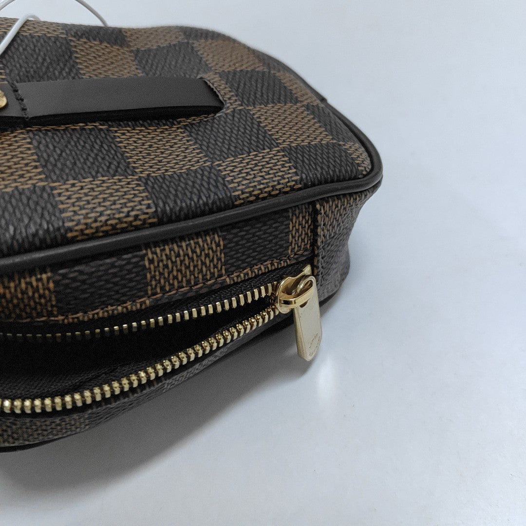 OKAPI Damier Ebene Coated Canvas Brown