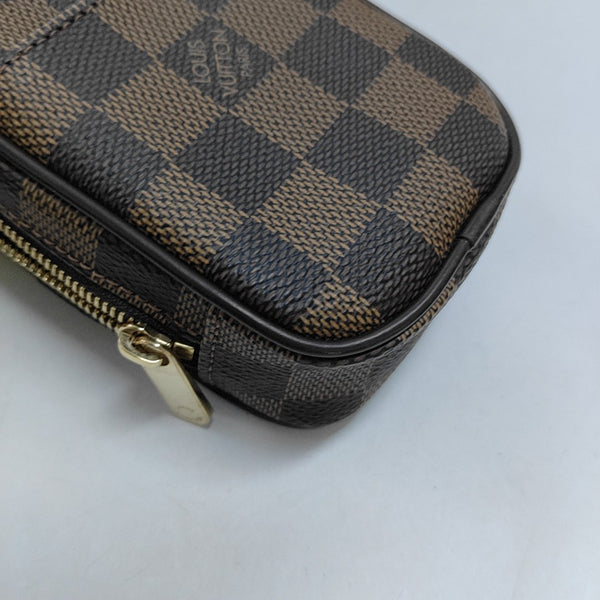 OKAPI Damier Ebene Coated Canvas Brown