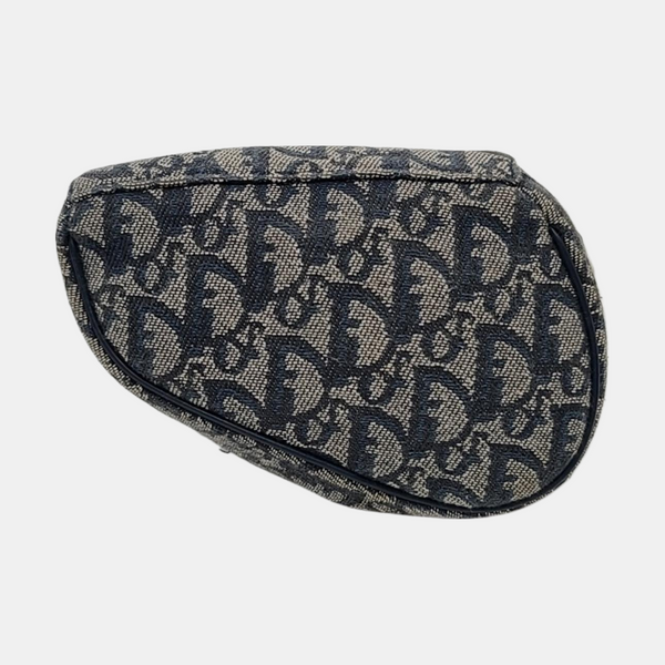 Authenticated pre-owned  Saddle Oblique Canvas Blue - Clutch at Looply