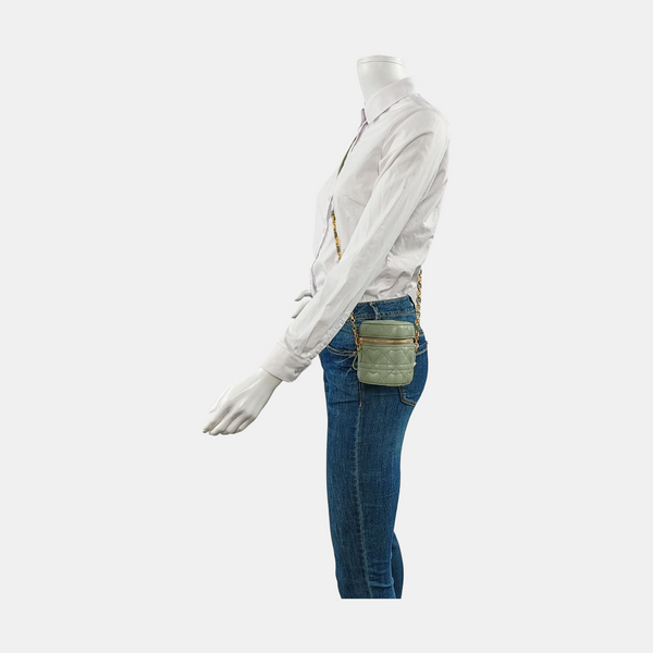 Authenticated pre-owned  Lady Dior Lambskin Green - Crossbody Bag at Looply