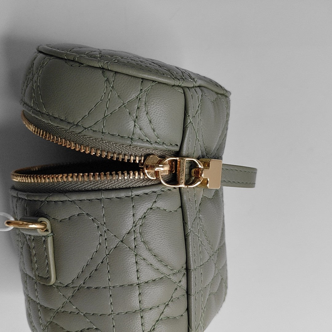 Authenticated pre-owned  Lady Dior Lambskin Green - Crossbody Bag at Looply