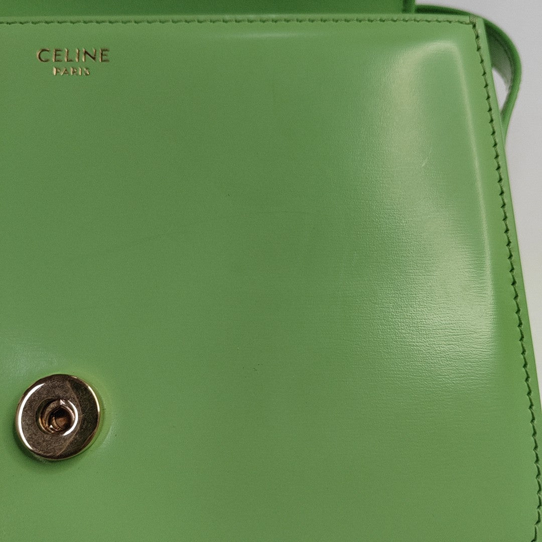 TRIOMPHE Small Quilted Calfskin Green