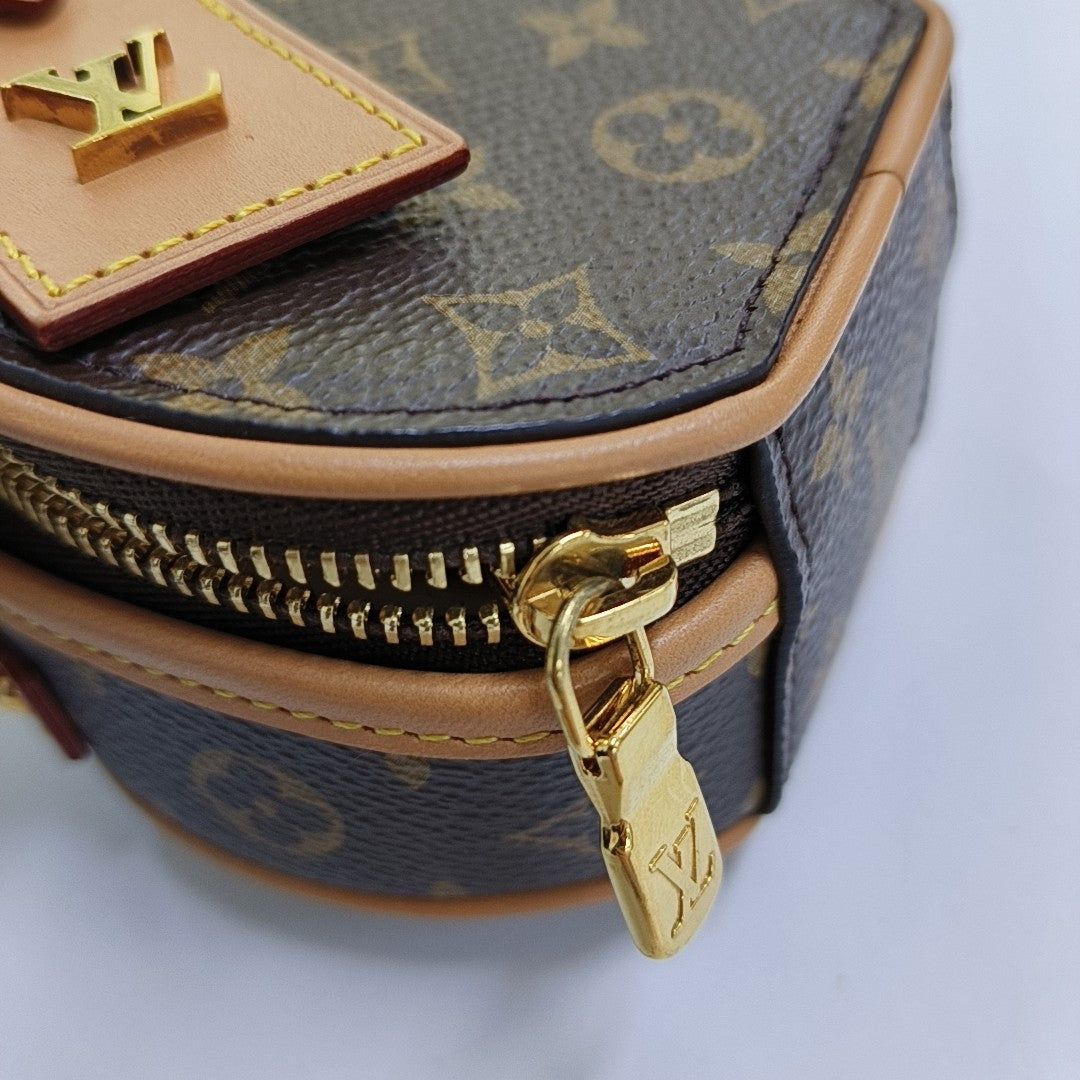 BOITE CHAPEAU Monogram Coated Canvas Brown