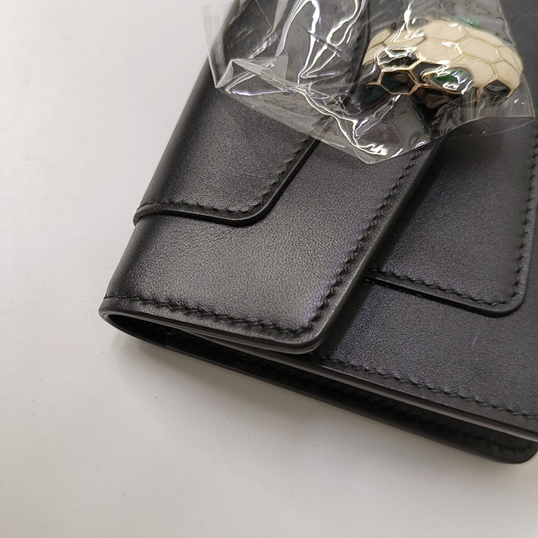 SERPENTI FOREVER Calfskin Black Wallet