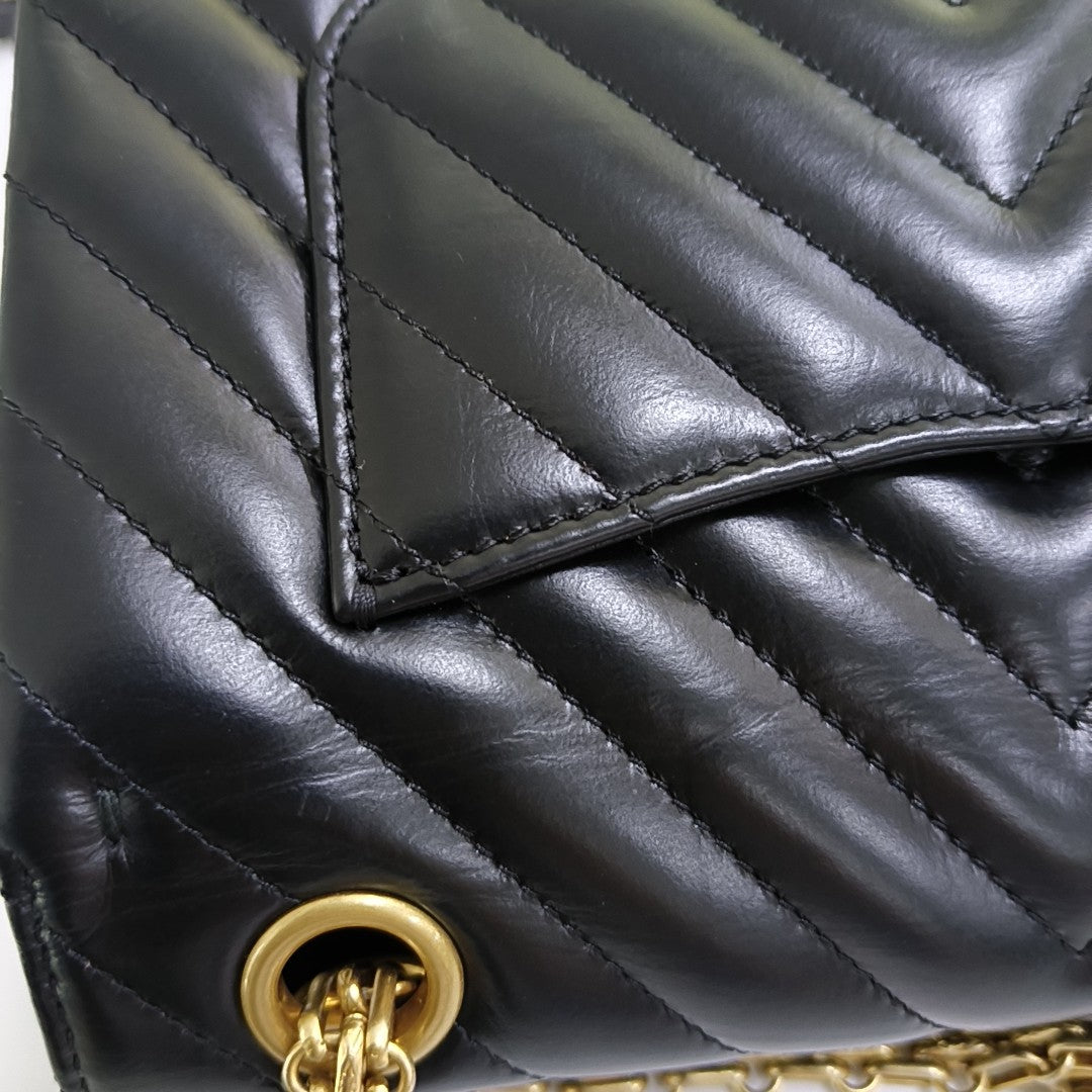 2.55 224 (mini) Quilted Calfskin Black