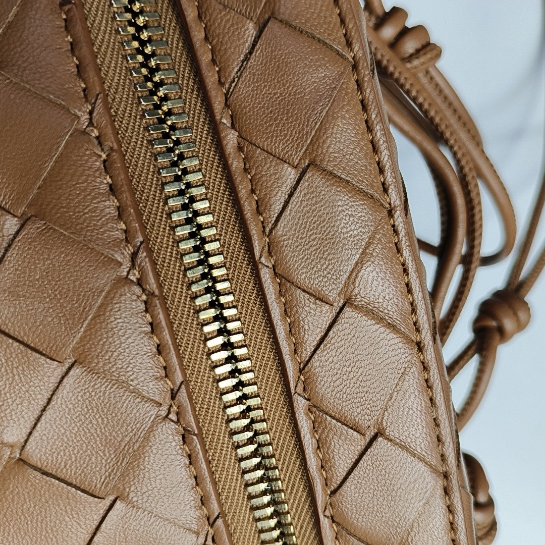Intrecciato Mini Lambskin Brown