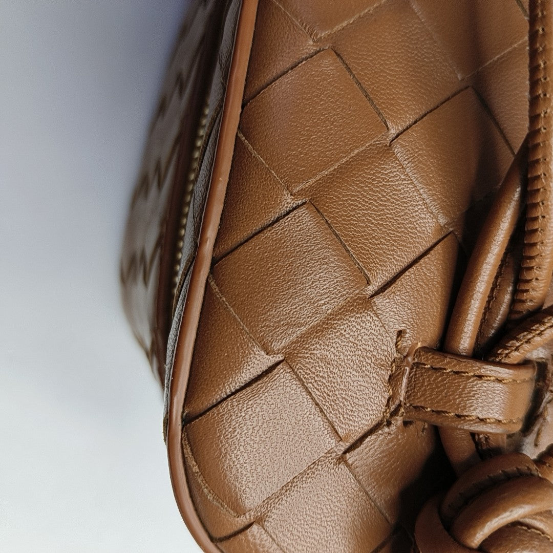 Intrecciato Mini Lambskin Brown