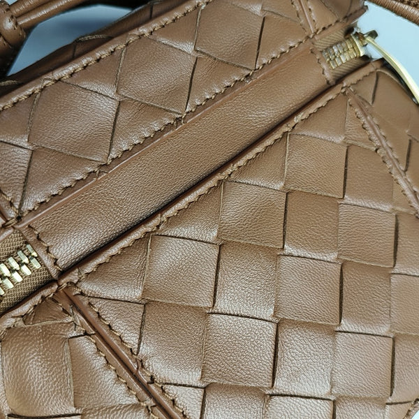 Intrecciato Mini Lambskin Brown