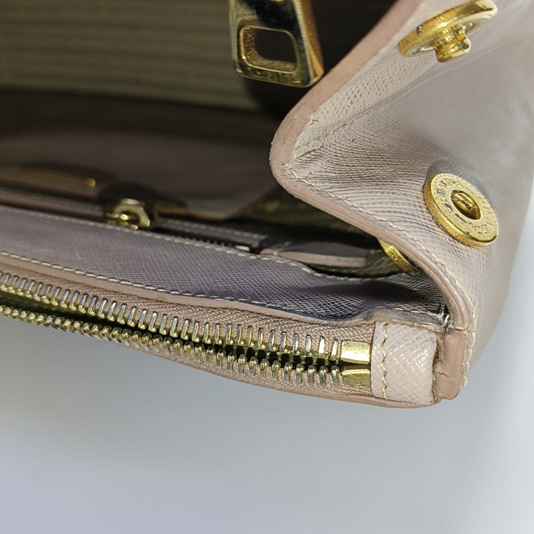 Galleria Extra Large Saffiano Calfskin Pink