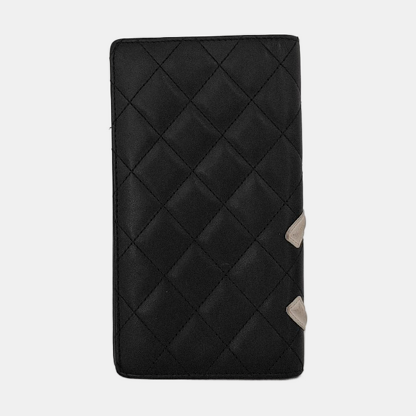 Authenticated pre-owned  Cambon Quilted Calfskin Black Wallet - Wallet at Looply