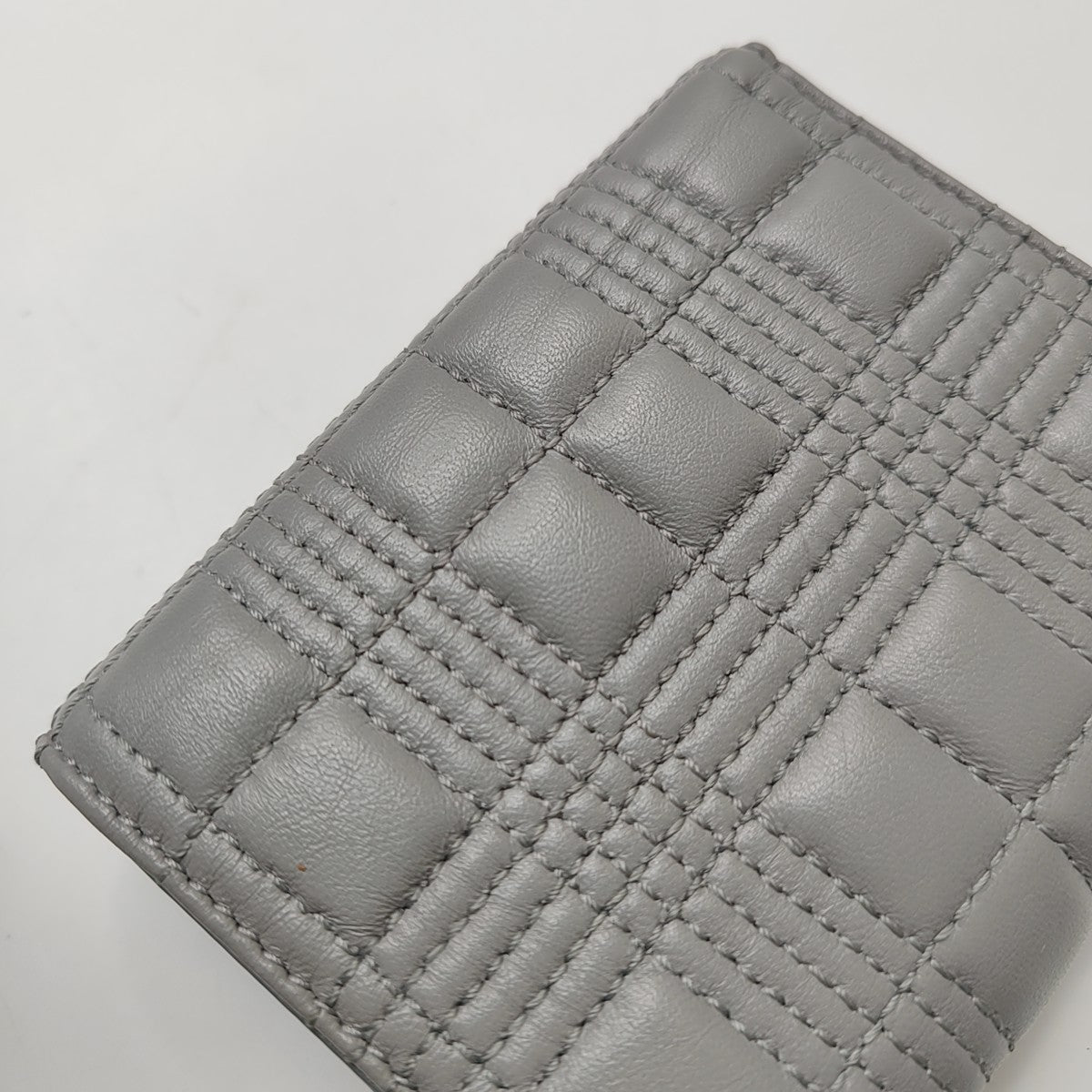 Quilted Lambskin Wallet Gray