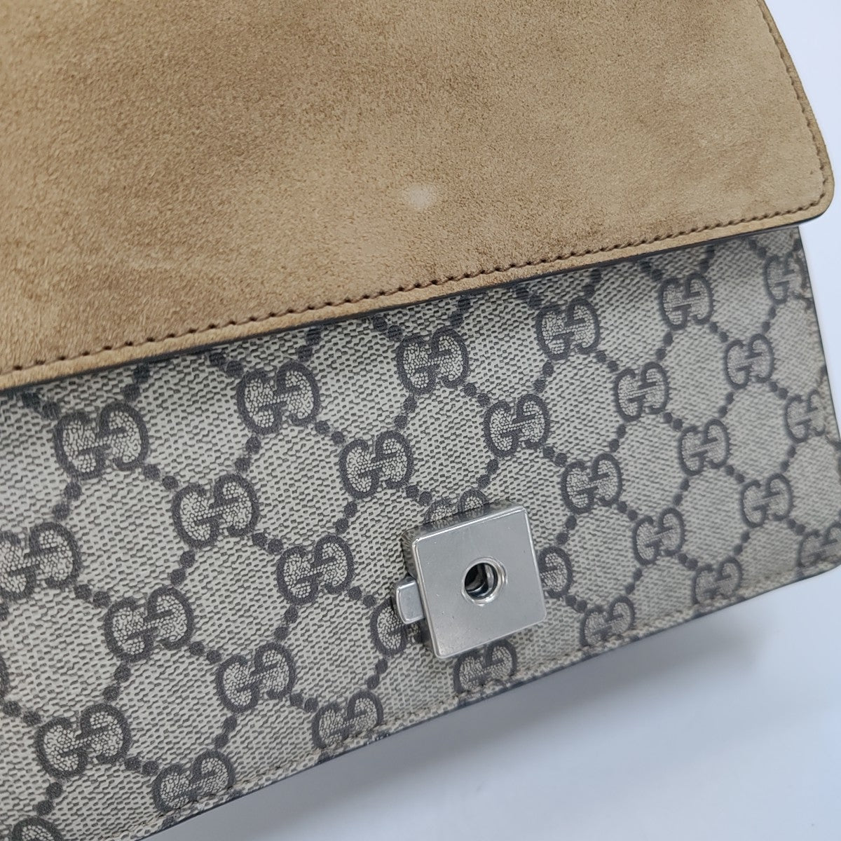 Dionysus Mini Monogram Coated Canvas Beige