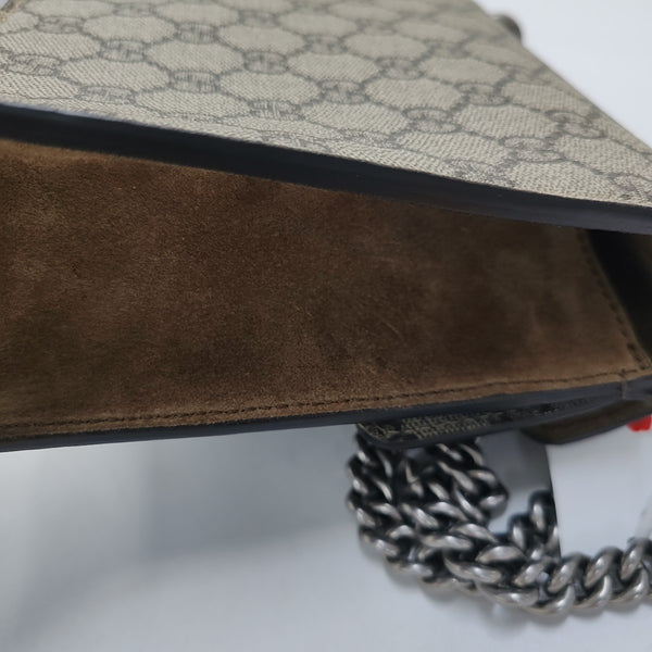 Dionysus Mini Monogram Coated Canvas Beige