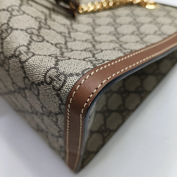 Padlock Medium Monogram Coated Canvas Beige