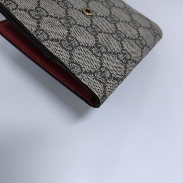 GG Supreme Monogram Coated Canvas Gray Wallet