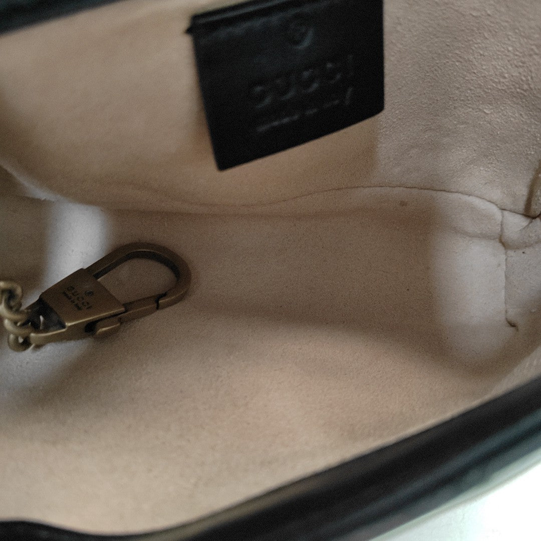 GG Marmont Mini Quilted Calfskin Black