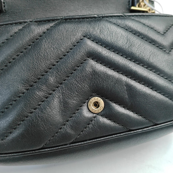 GG Marmont Mini Quilted Calfskin Black