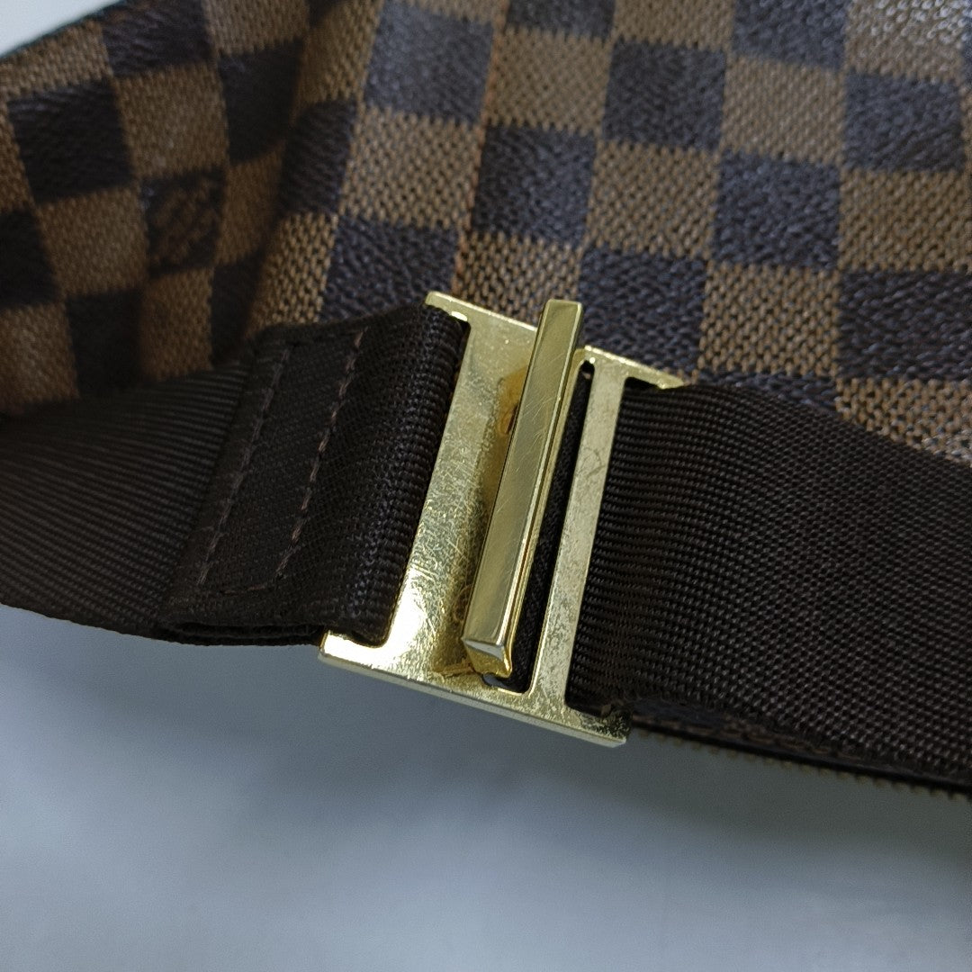 GÉRONIMOS Damier Ebene Coated Canvas Brown