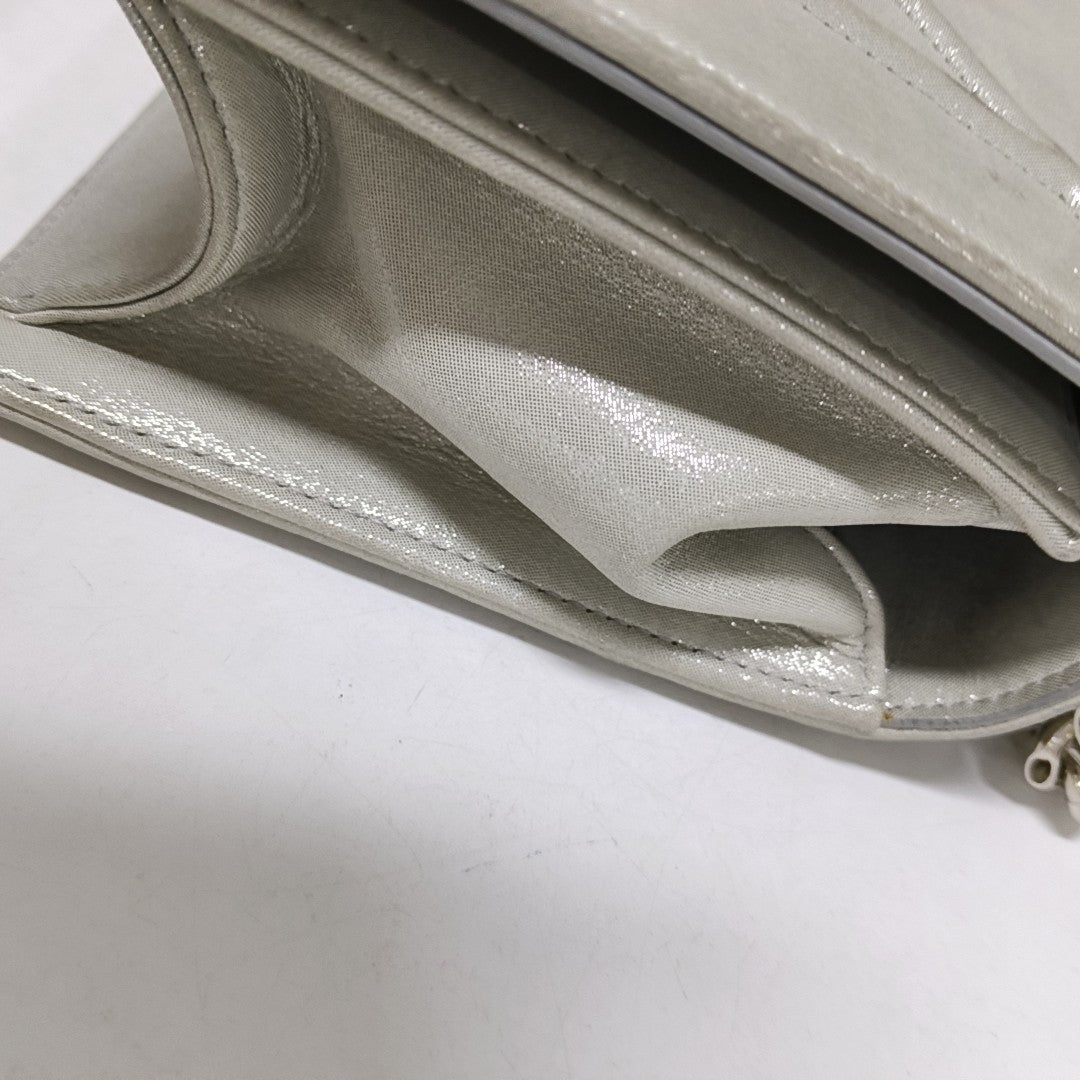 Diorama Small Cannage Calfskin Silver