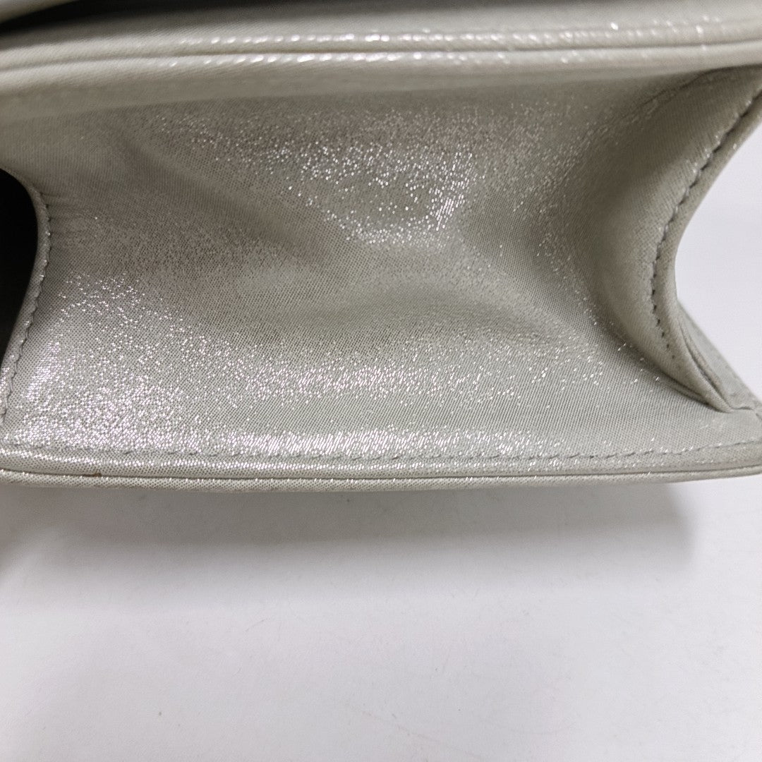 Diorama Small Cannage Calfskin Silver