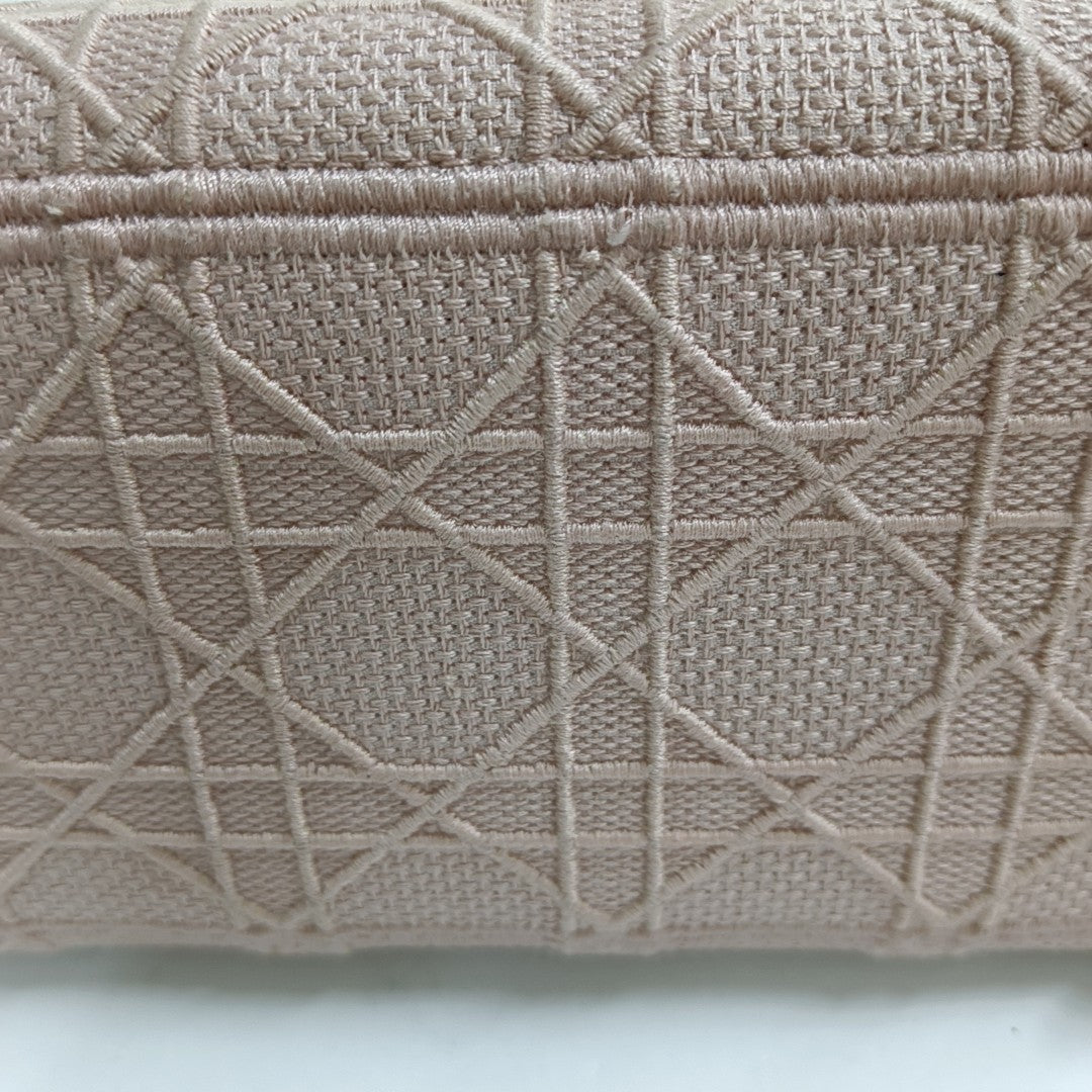 Lady D-Lite Medium Cannage Canvas Pink
