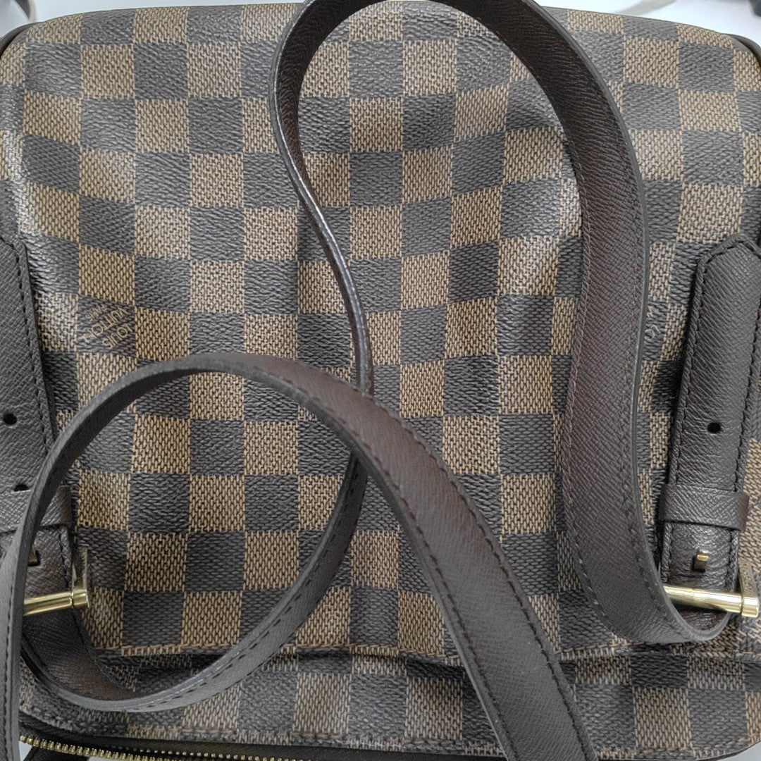 BELEM MM Damier Ebene Coated Canvas Brown