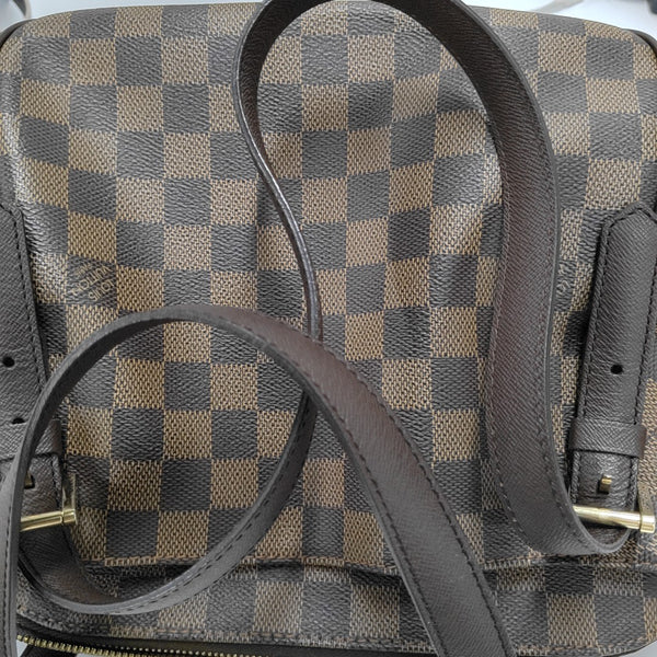 BELEM MM Damier Ebene Coated Canvas Brown