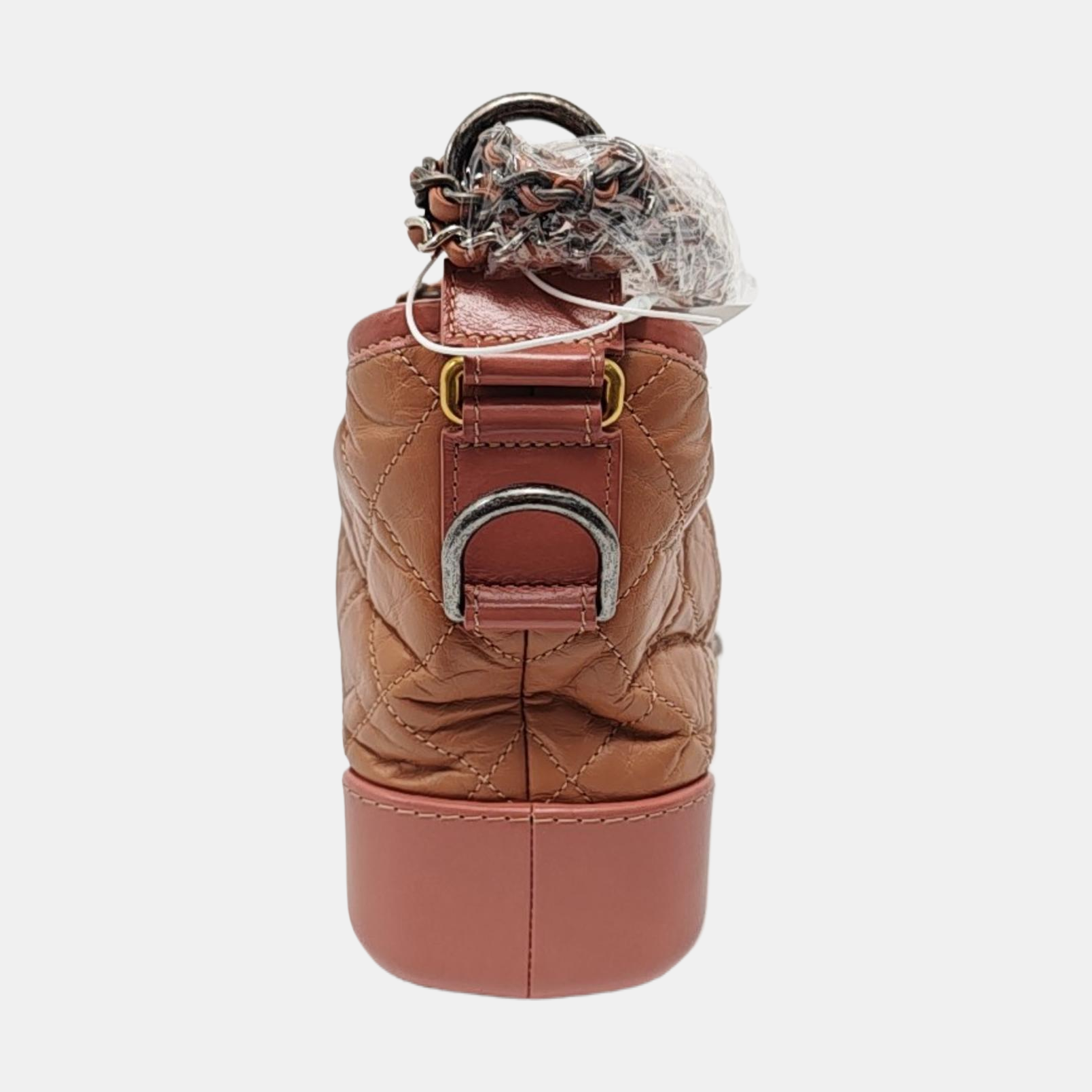 Authenticated pre-owned  Gabrielle Small Quilted Calfskin Beige - Crossbody Bag at Looply