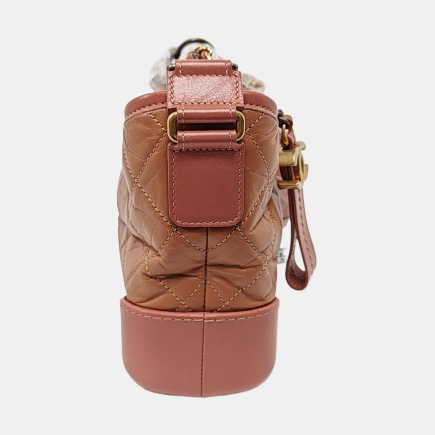 Authenticated pre-owned  Gabrielle Small Quilted Calfskin Beige - Crossbody Bag at Looply